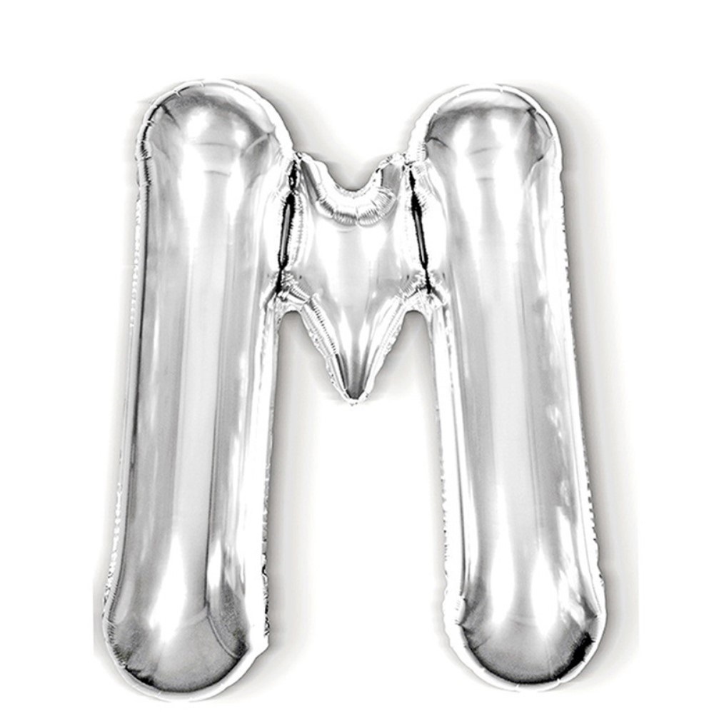  Bokstavsballong M 40 cm Silver