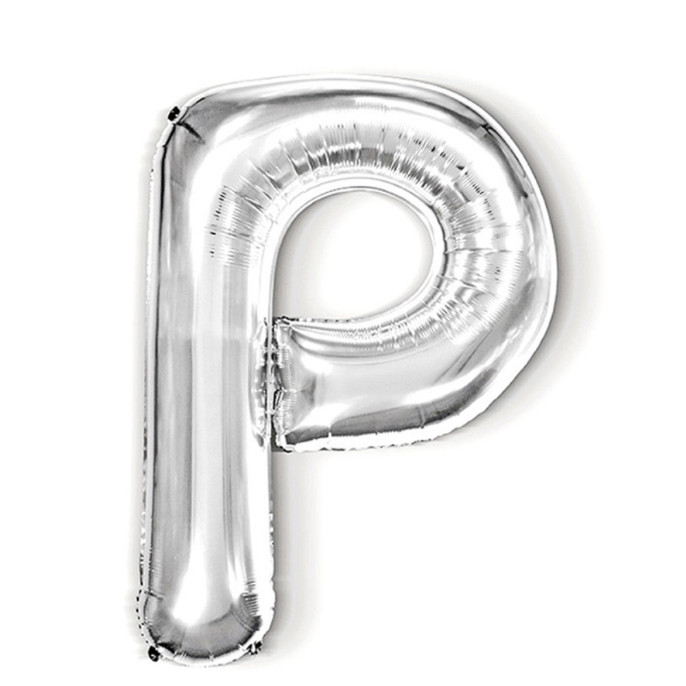  Bokstavsballong P 40 cm Silver