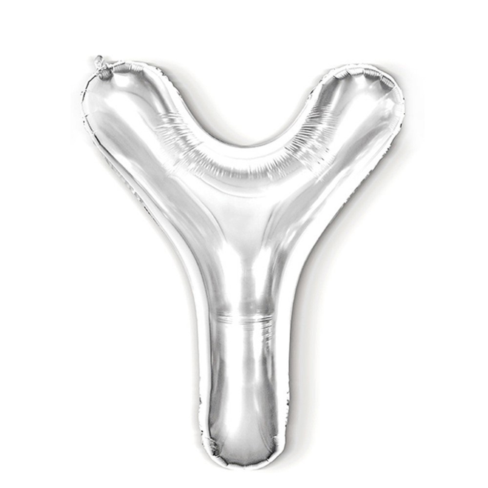  Bokstavsballong Y 40 cm Silver