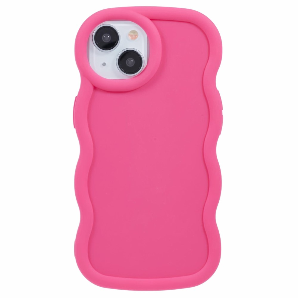  iPhone 15 Mobilskal Wavy Rosa