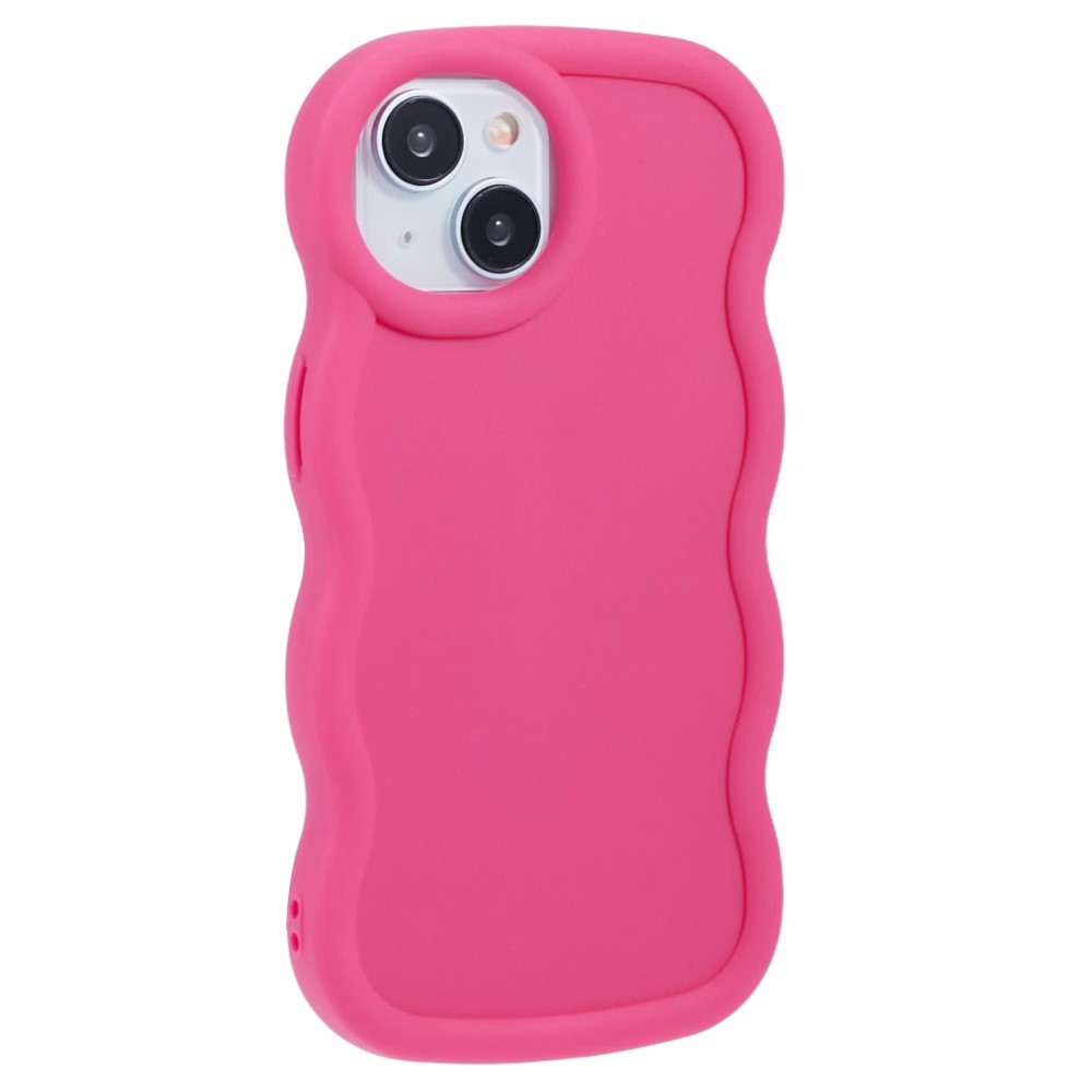  iPhone 15 Mobilskal Wavy Rosa