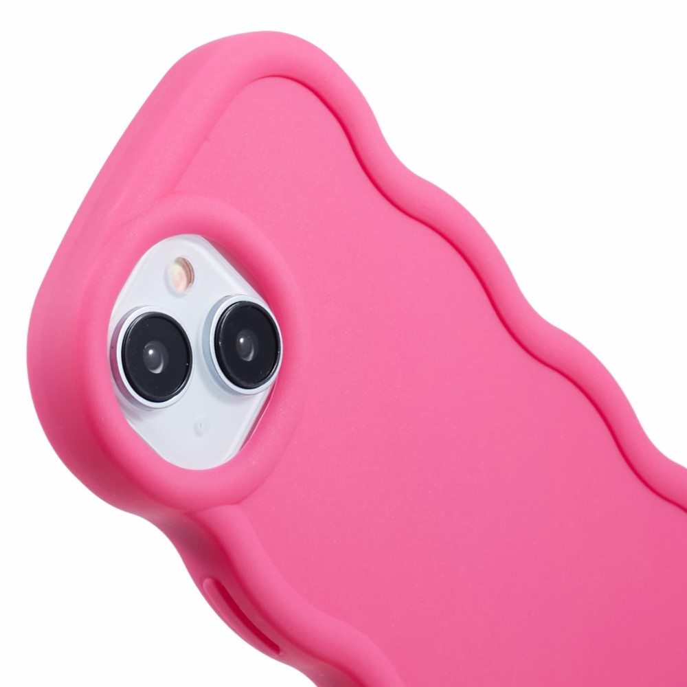  iPhone 15 Mobilskal Wavy Rosa