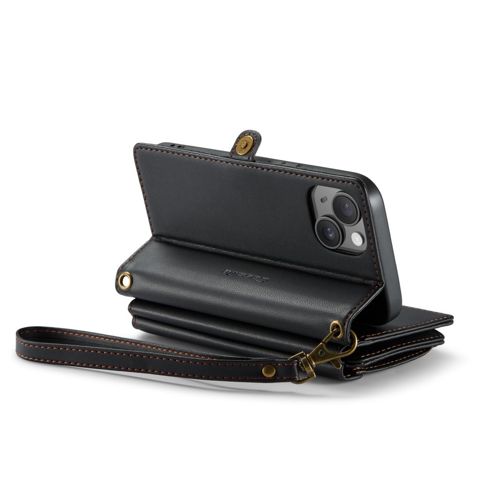 CASEME CASEME iPhone 15 Plånboksfodral Svart