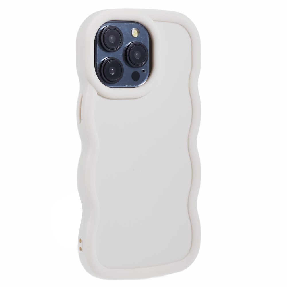  iPhone 15 Pro Mobilskal Wavy Off White