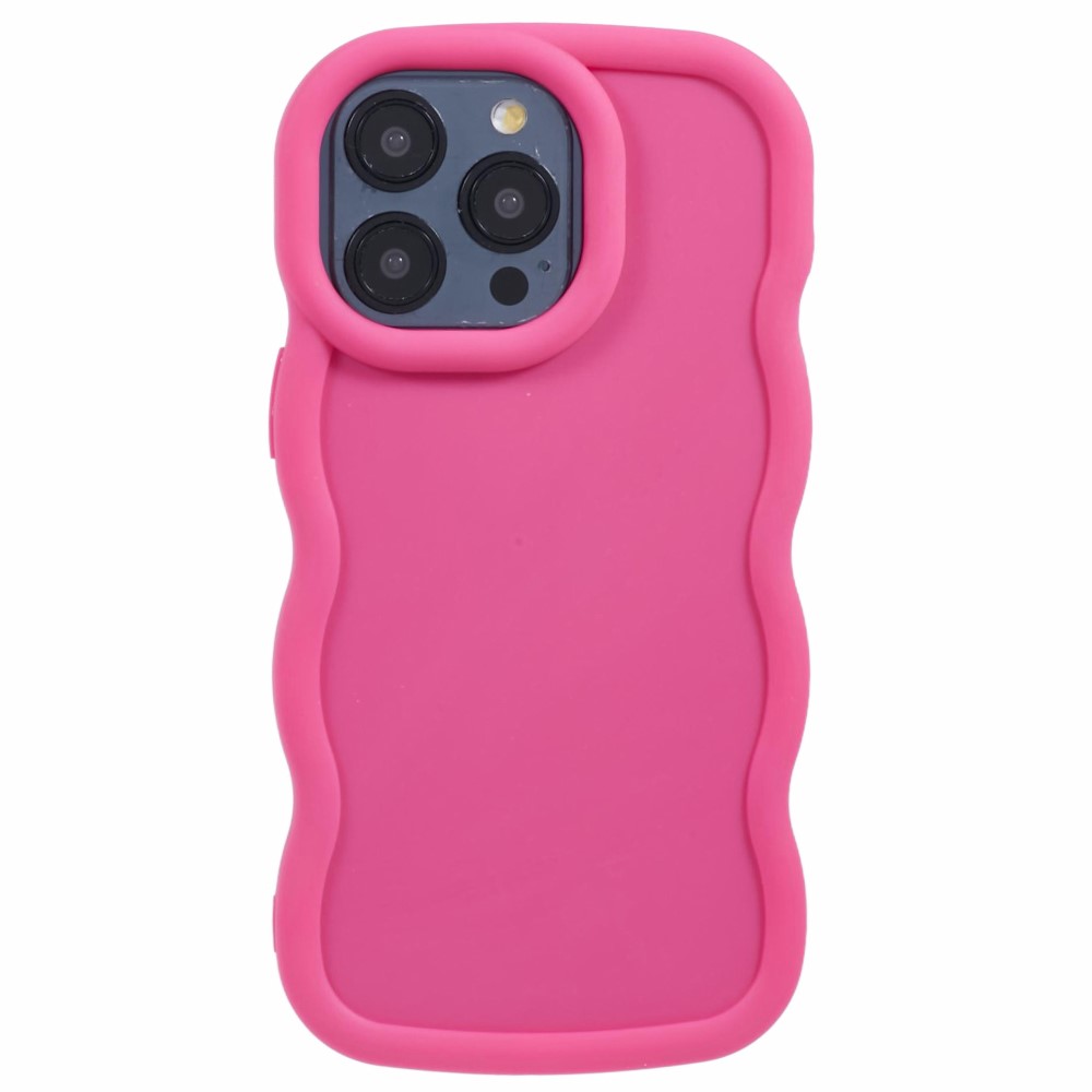  iPhone 15 Pro Mobilskal Wavy Rosa