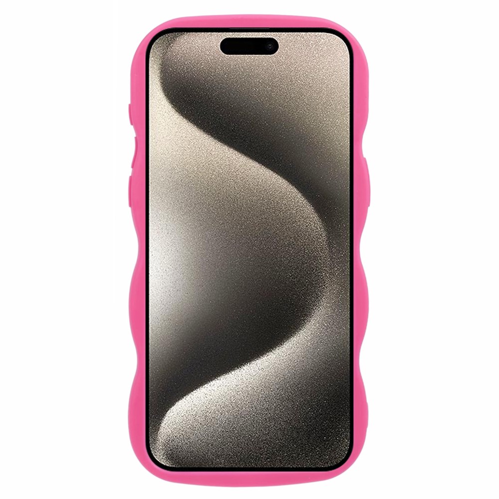  iPhone 14 Pro Max Mobilskal Wavy Rosa