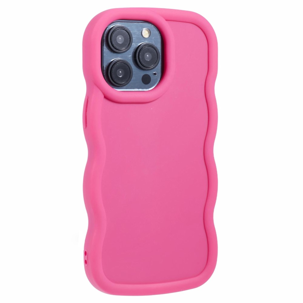  iPhone 14 Pro Max Mobilskal Wavy Rosa