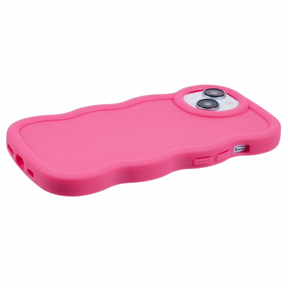  iPhone 14 Mobilskal Wavy Rosa