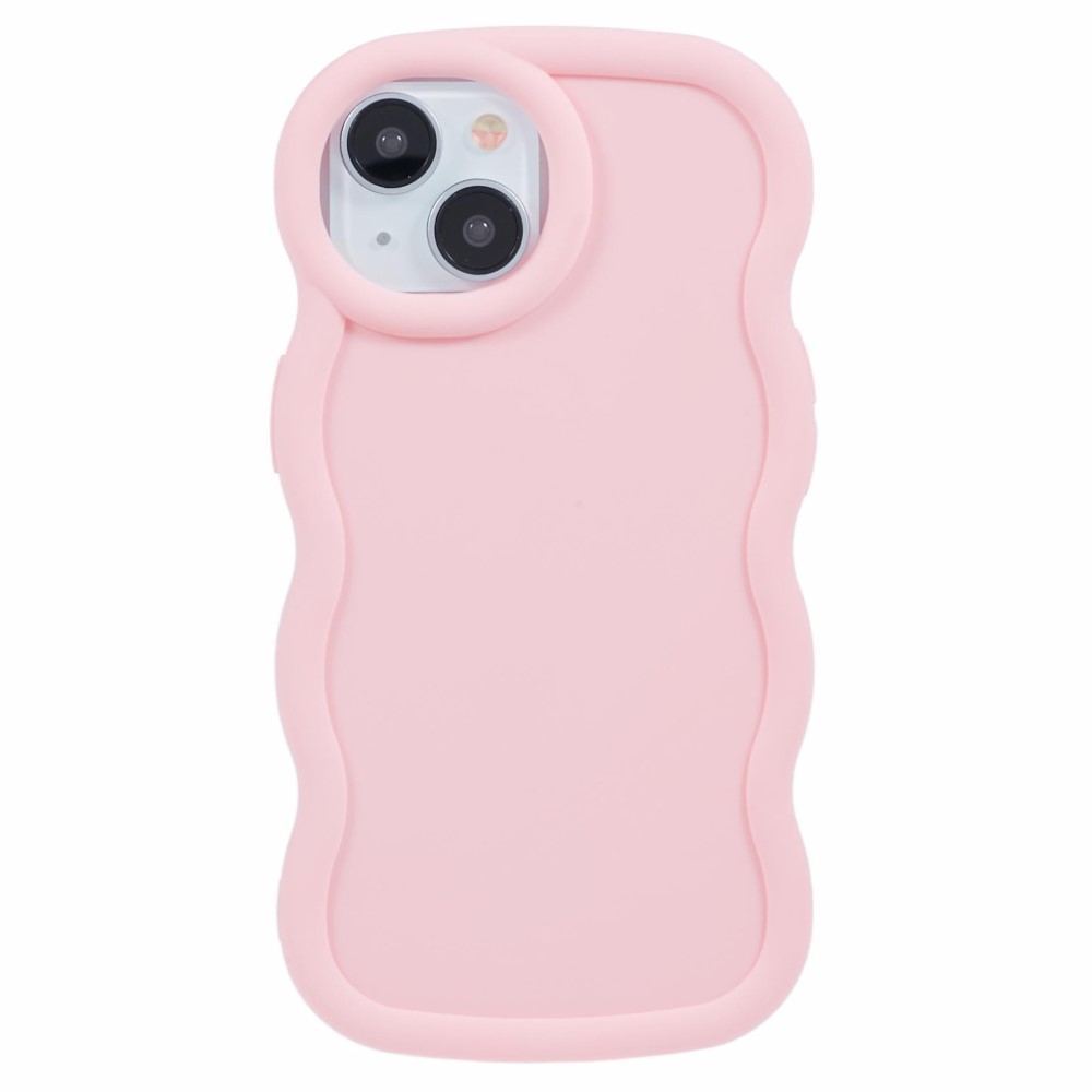  iPhone 13 Mobilskal Wavy Ljus Rosa