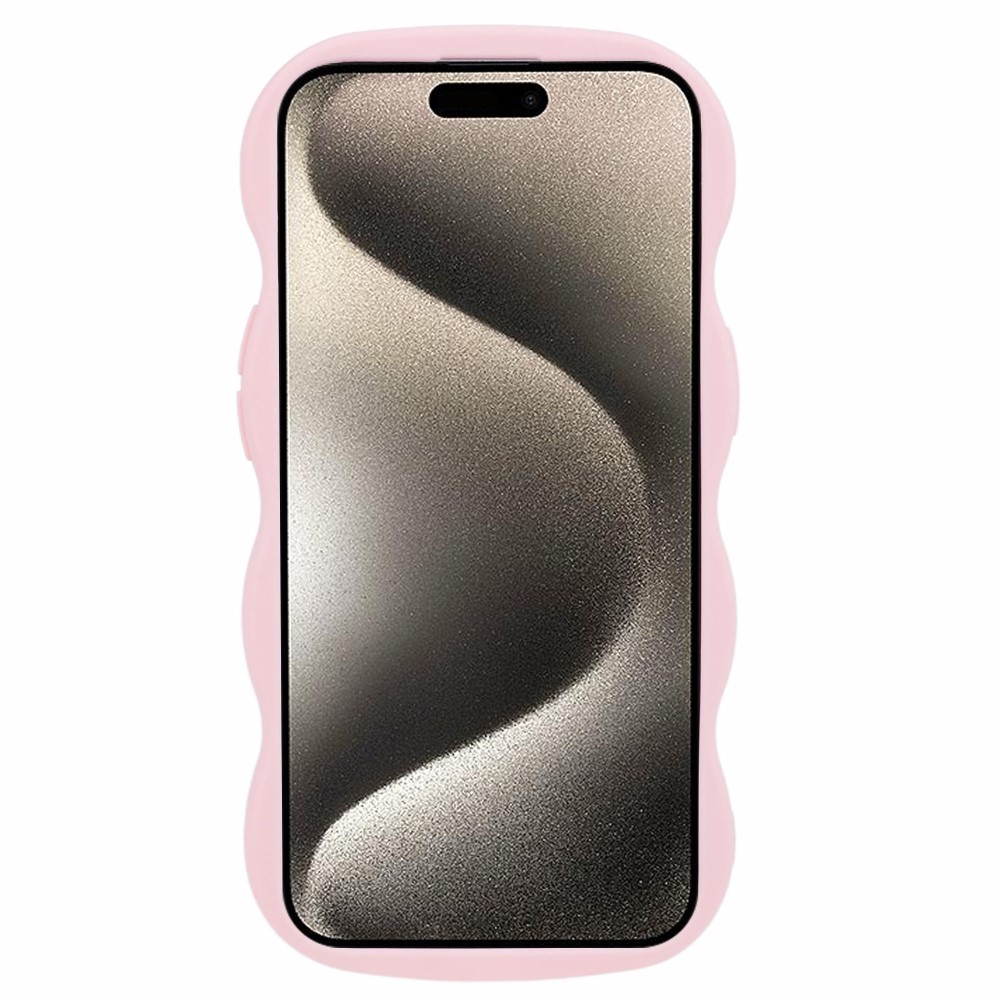  iPhone 13 Mobilskal Wavy Ljus Rosa