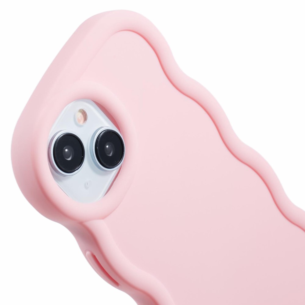  iPhone 13 Mobilskal Wavy Ljus Rosa