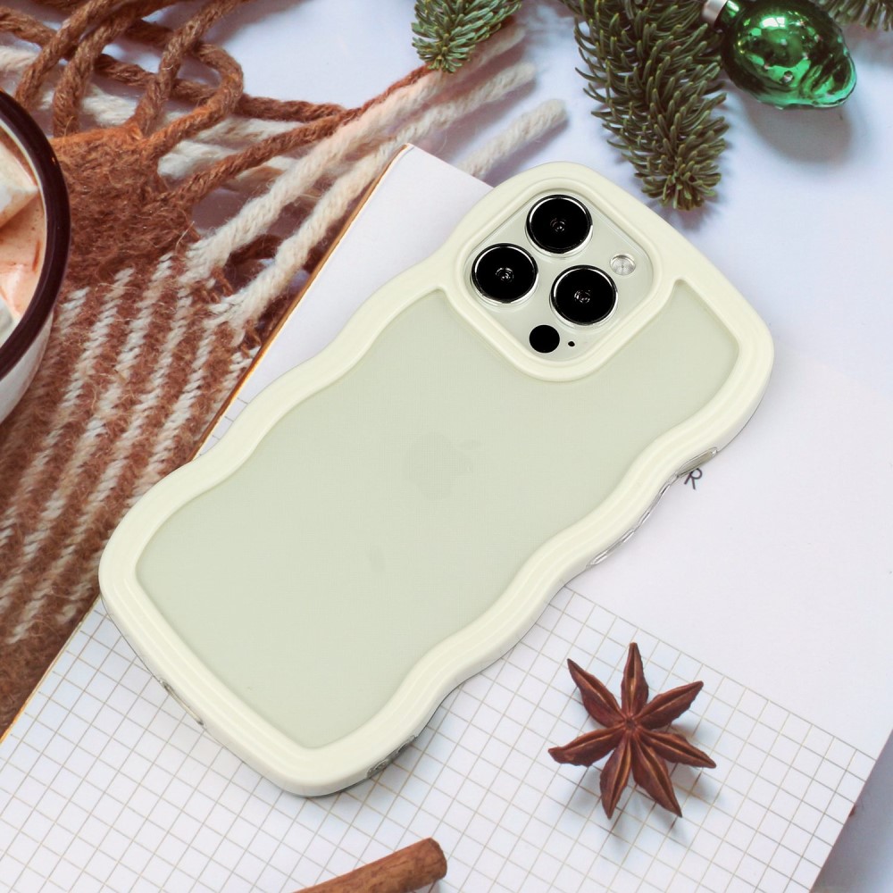  iPhone 14 Pro Max Skal Wavy Hybrid Vit