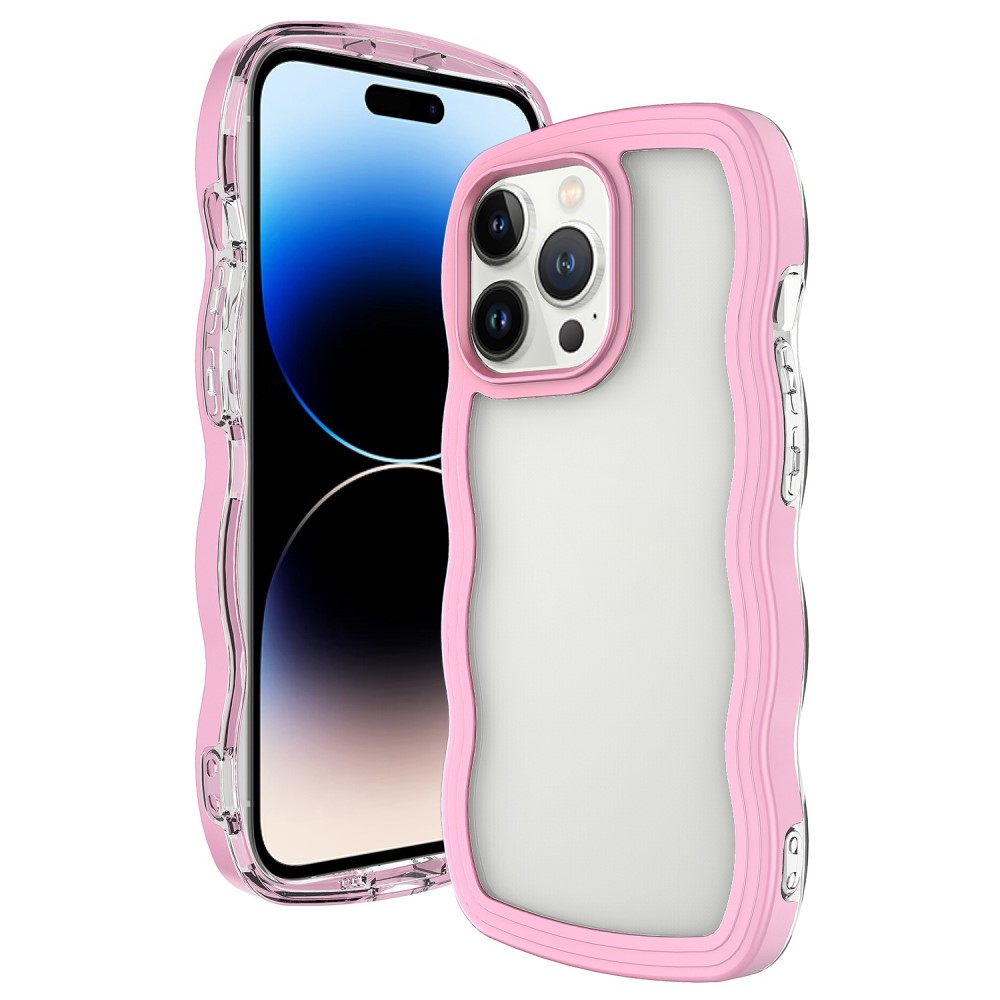 iPhone 14 Pro Skal Wavy Hybrid Rosa