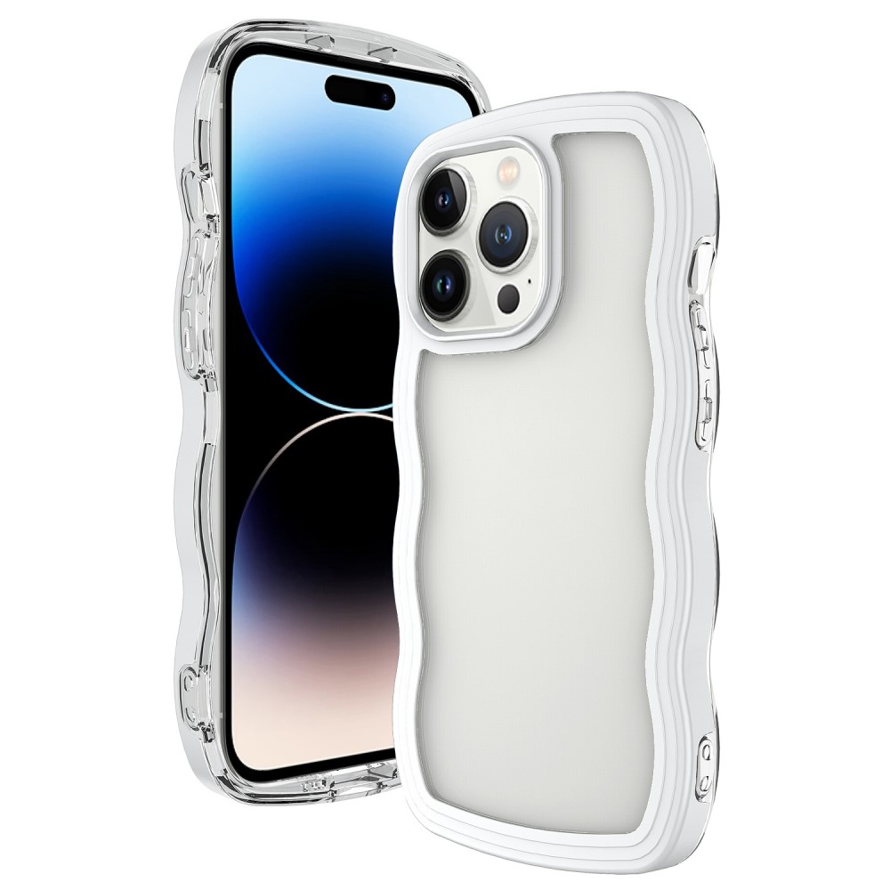  iPhone 14 Pro Skal Wavy Hybrid Vit