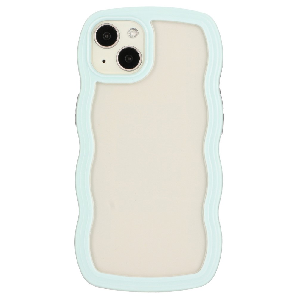  iPhone 14 Skal Wavy Hybrid Transparent/Grön
