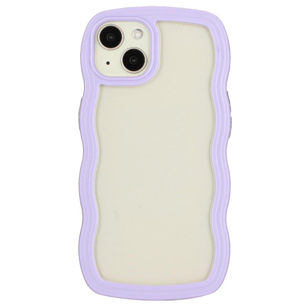  iPhone 14 Skal Wavy Hybrid Transparent/Lila