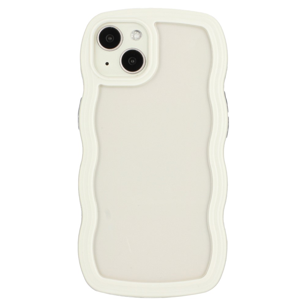  iPhone 14 Skal Wavy Hybrid Transparent/Vit