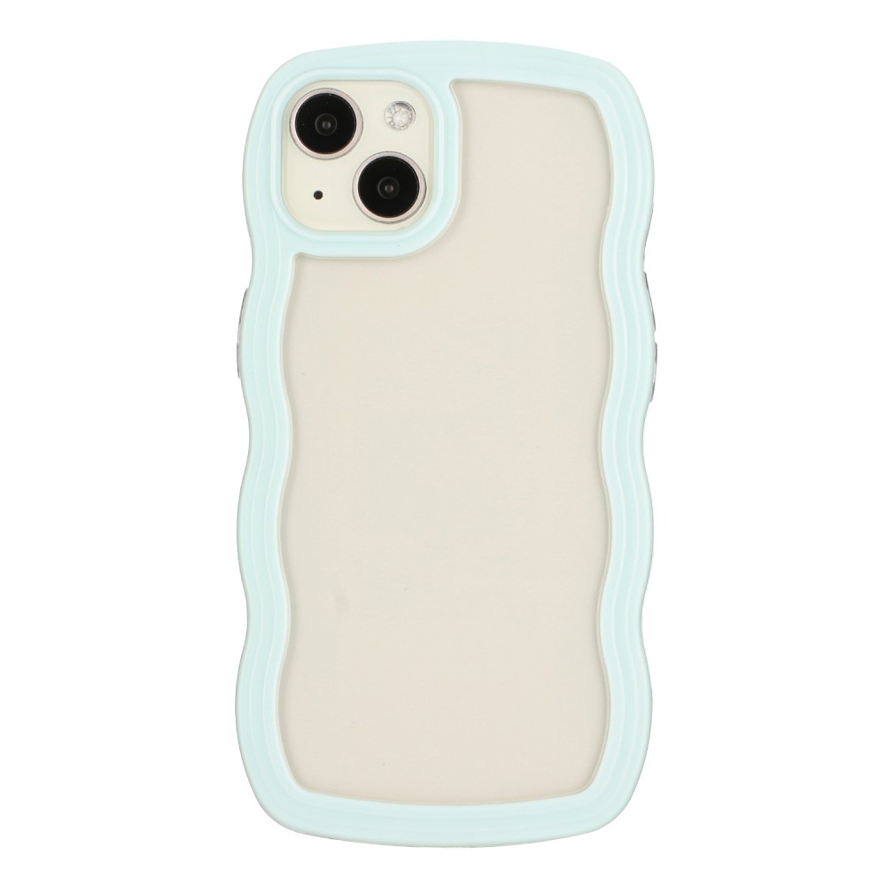  iPhone 15 Skal Wavy Hybrid Transparent/Grön