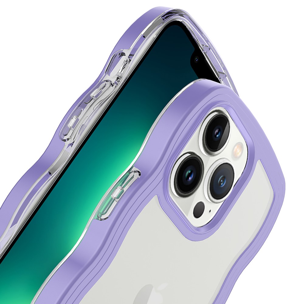  iPhone 15 Pro Max Skal Wavy Hybrid Transparent/Vit
