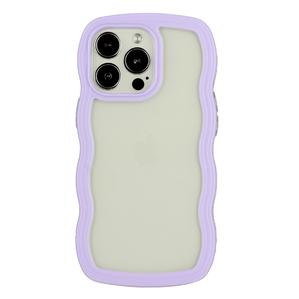  iPhone 15 Pro Max Skal Wavy Hybrid Transparent/Lila