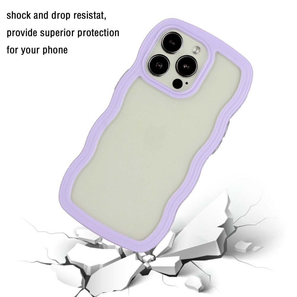  iPhone 15 Pro Max Skal Wavy Hybrid Transparent/Lila