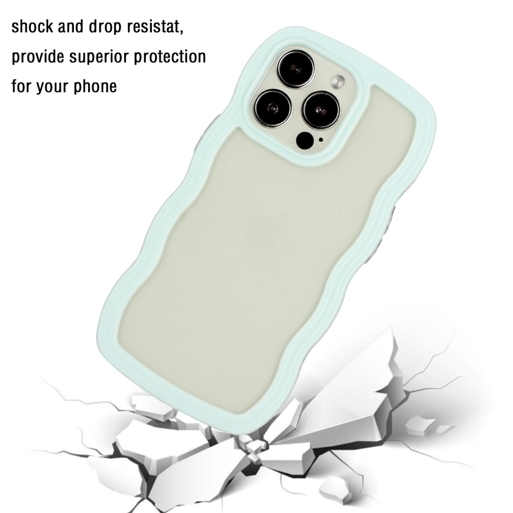  iPhone 15 Pro Max Skal Wavy Hybrid Transparent/Grön