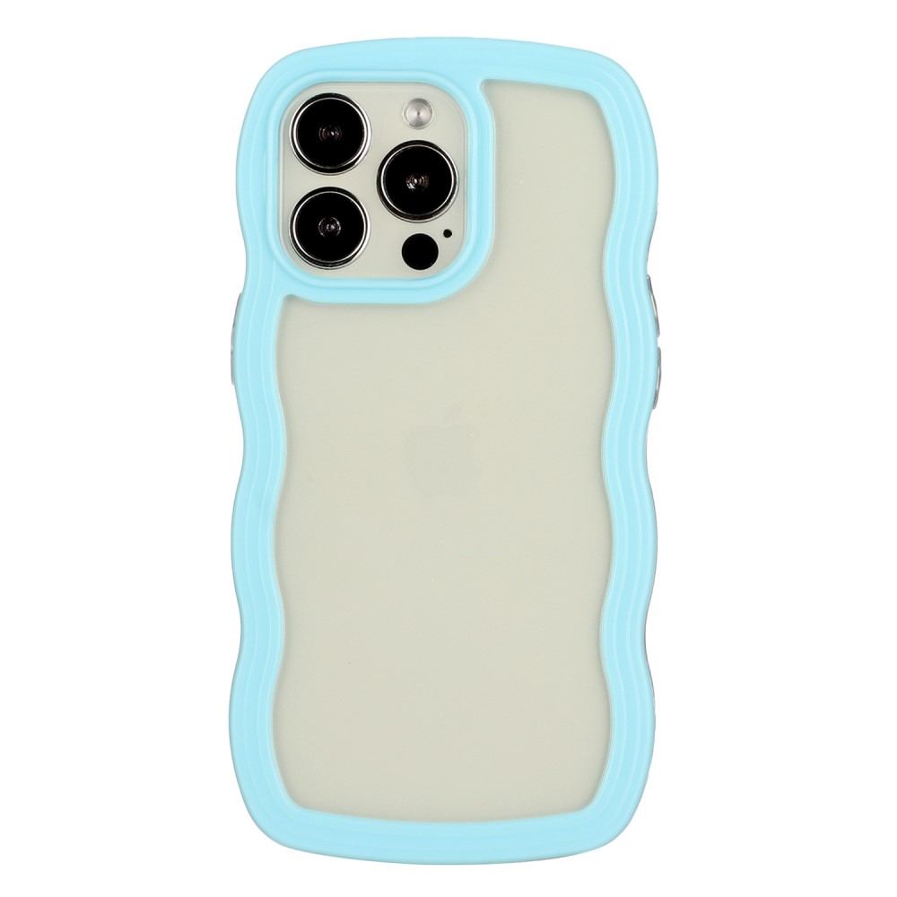  iPhone 15 Pro Max Skal Wavy Hybrid Transparent/Blå