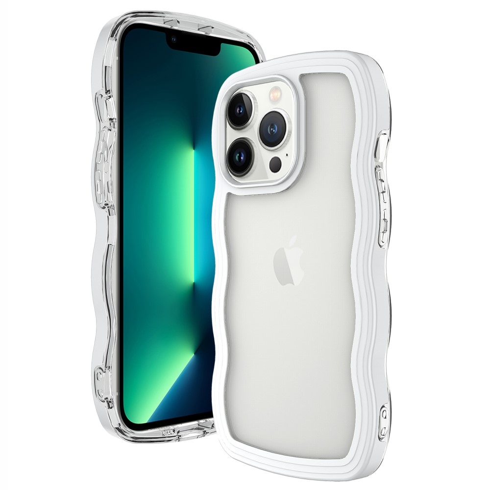  iPhone 15 Pro Skal Wavy HybridTransparent/Vit