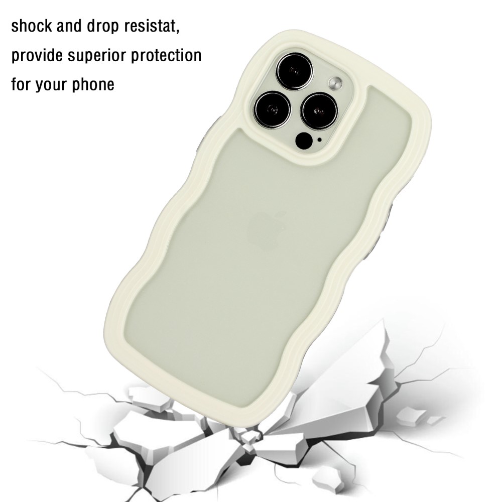  iPhone 15 Pro Skal Wavy HybridTransparent/Vit