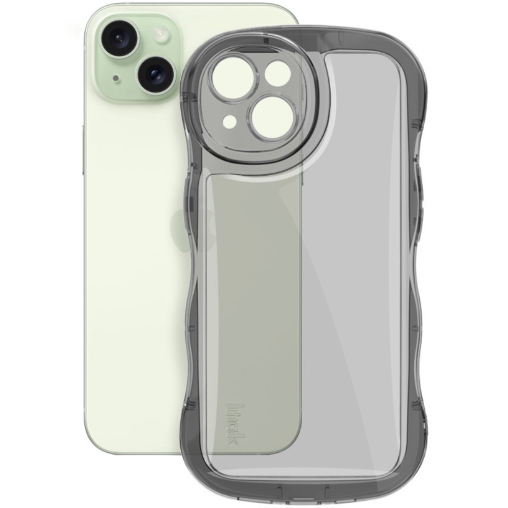 IMAK IMAK iPhone 15 Skal Wavy TPU Tonad Svart