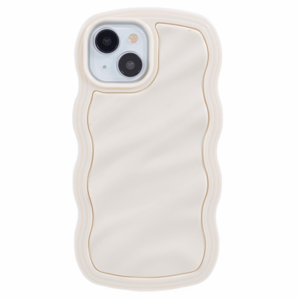  iPhone 14 Mobilskal Wavy Textur Beige