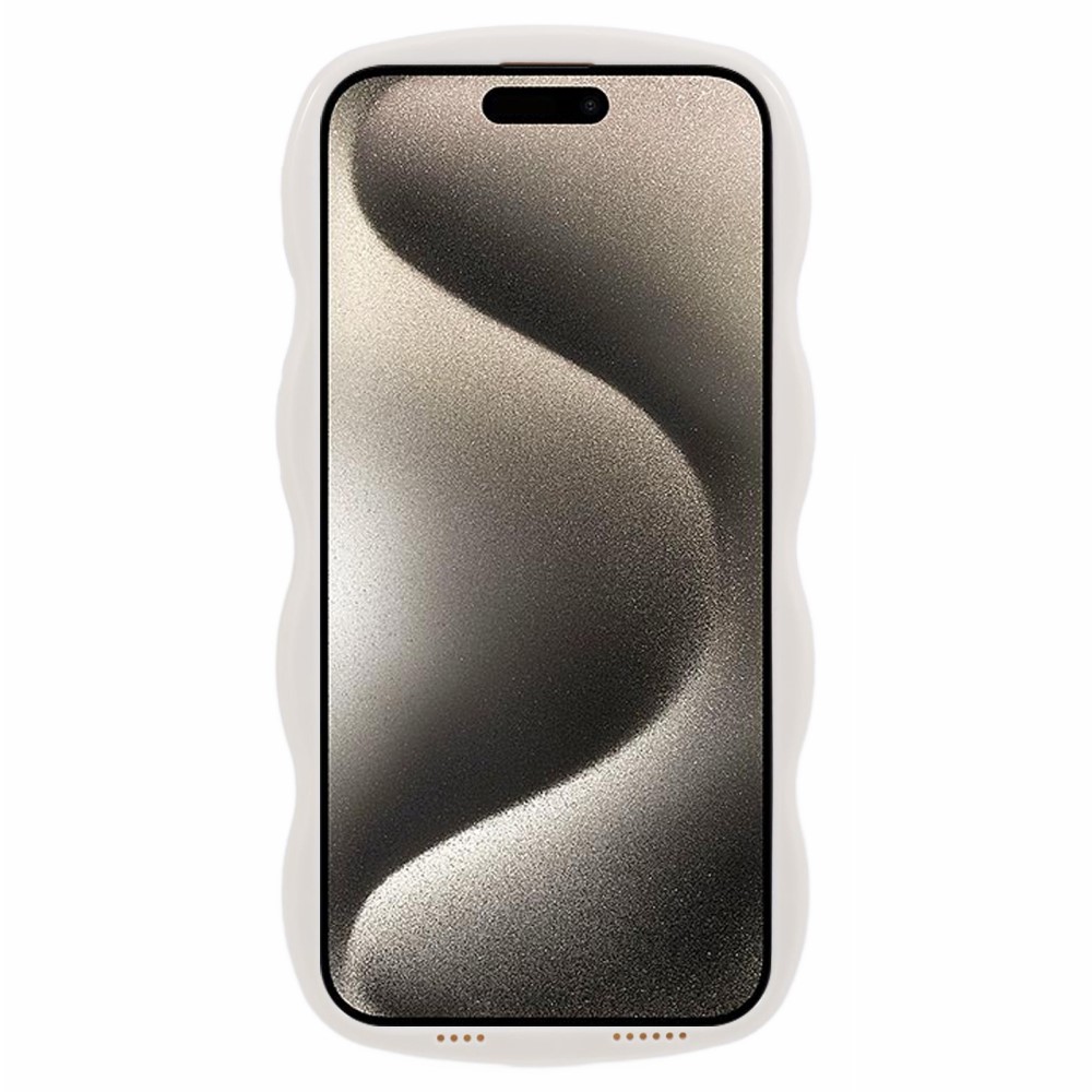  iPhone 15 Pro Max Mobilskal Wavy Textur Beige