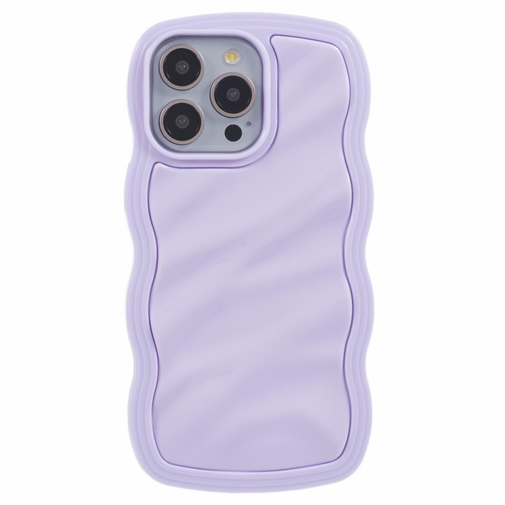  iPhone 14 Pro Mobilskal Wavy Textur Lila