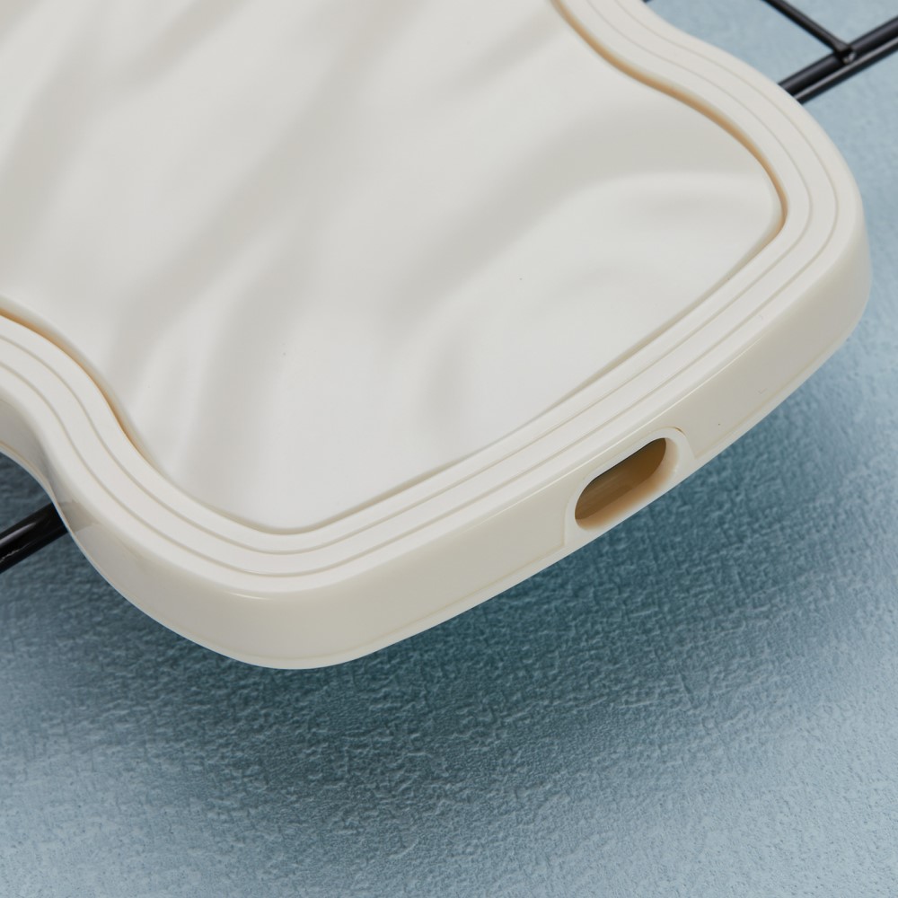  iPhone 14 Pro Mobilskal Wavy Textur Beige