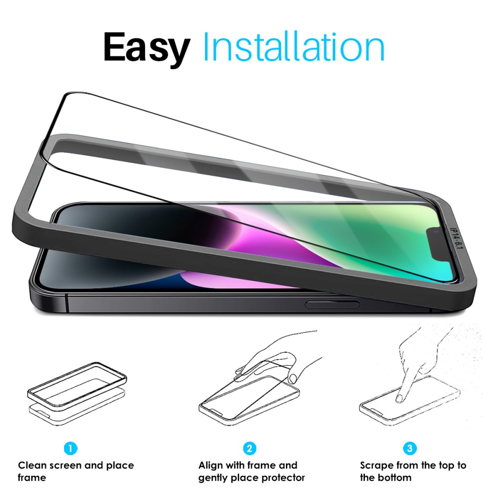NORTHJO NORTHJO iPhone 14 Skärmskydd Heltäckande Härdat Glas