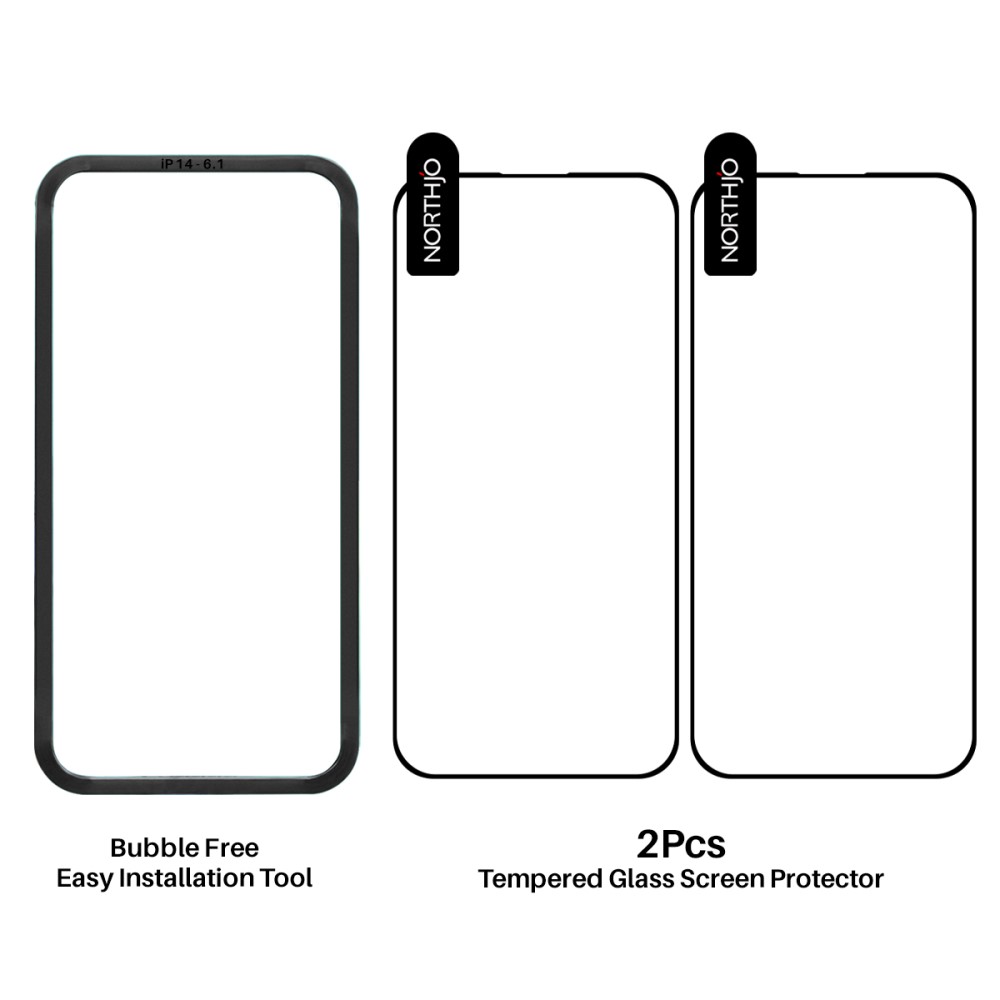 NORTHJO NORTHJO iPhone 14 Skärmskydd Heltäckande Härdat Glas