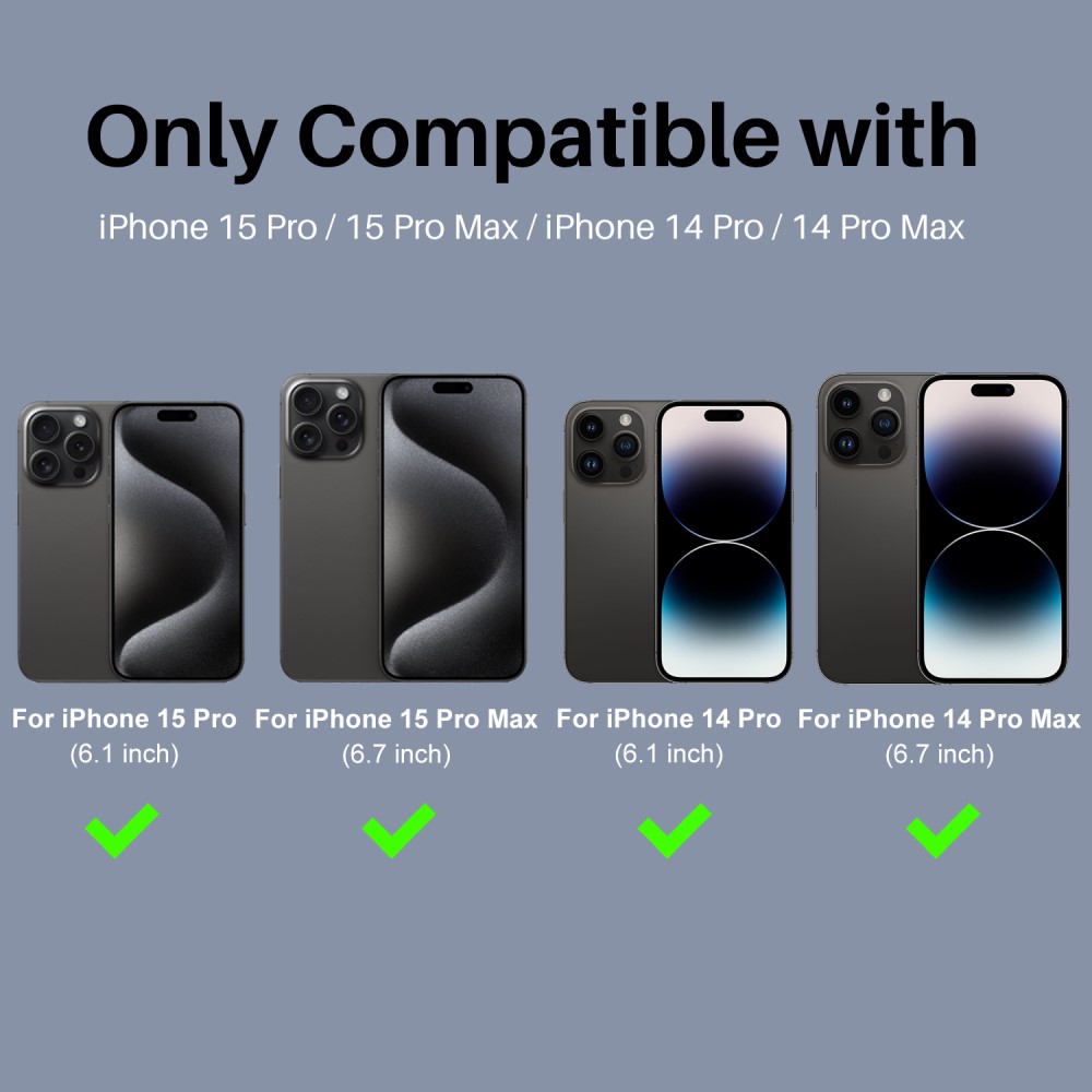 NORTHJO NORTHJO iPhone 14 Pro/Pro Max/15 Pro/Pro Max Linsskydd 2-PACK Svart