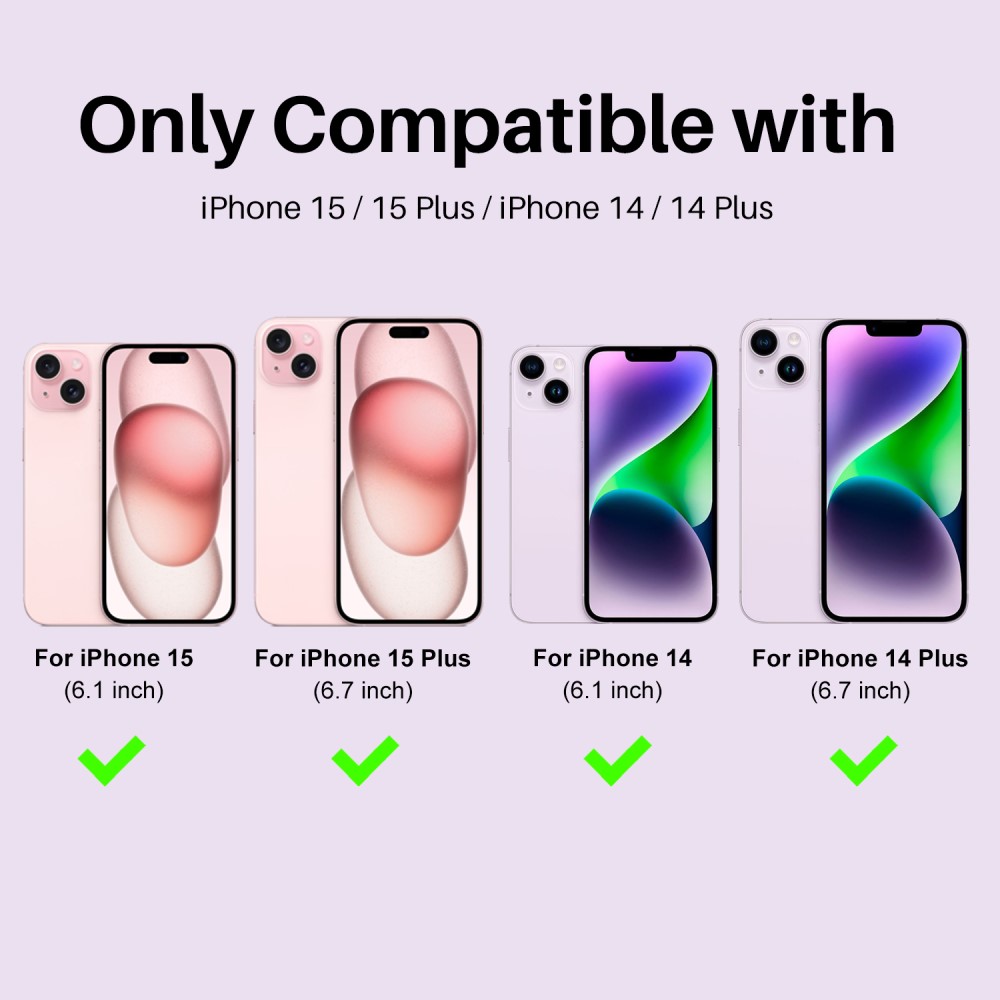 NORTHJO NORTHJO iPhone 15/15 Plus/14/14 Plus Linsskydd Strass 3-PACK Rosa