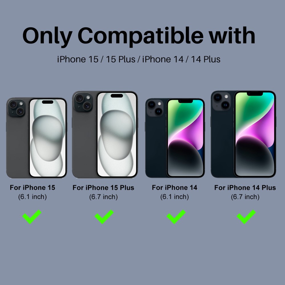 NORTHJO NORTHJO iPhone 15/15 Plus/14/14 Plus Linsskydd Strass 3-PACK Svart
