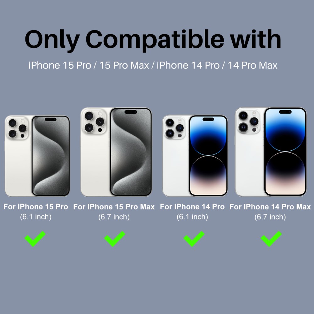 NORTHJO NORTHJO iPhone 15 Pro/Pro Max/14 Pro/Pro Max Linsskydd Strass 2-PACK