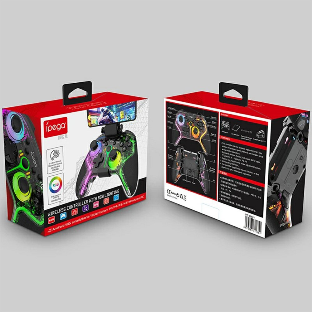iPega iPega Universal RGB Trådlös Handkontroll PS/NS/iOS/PC/TV Svart