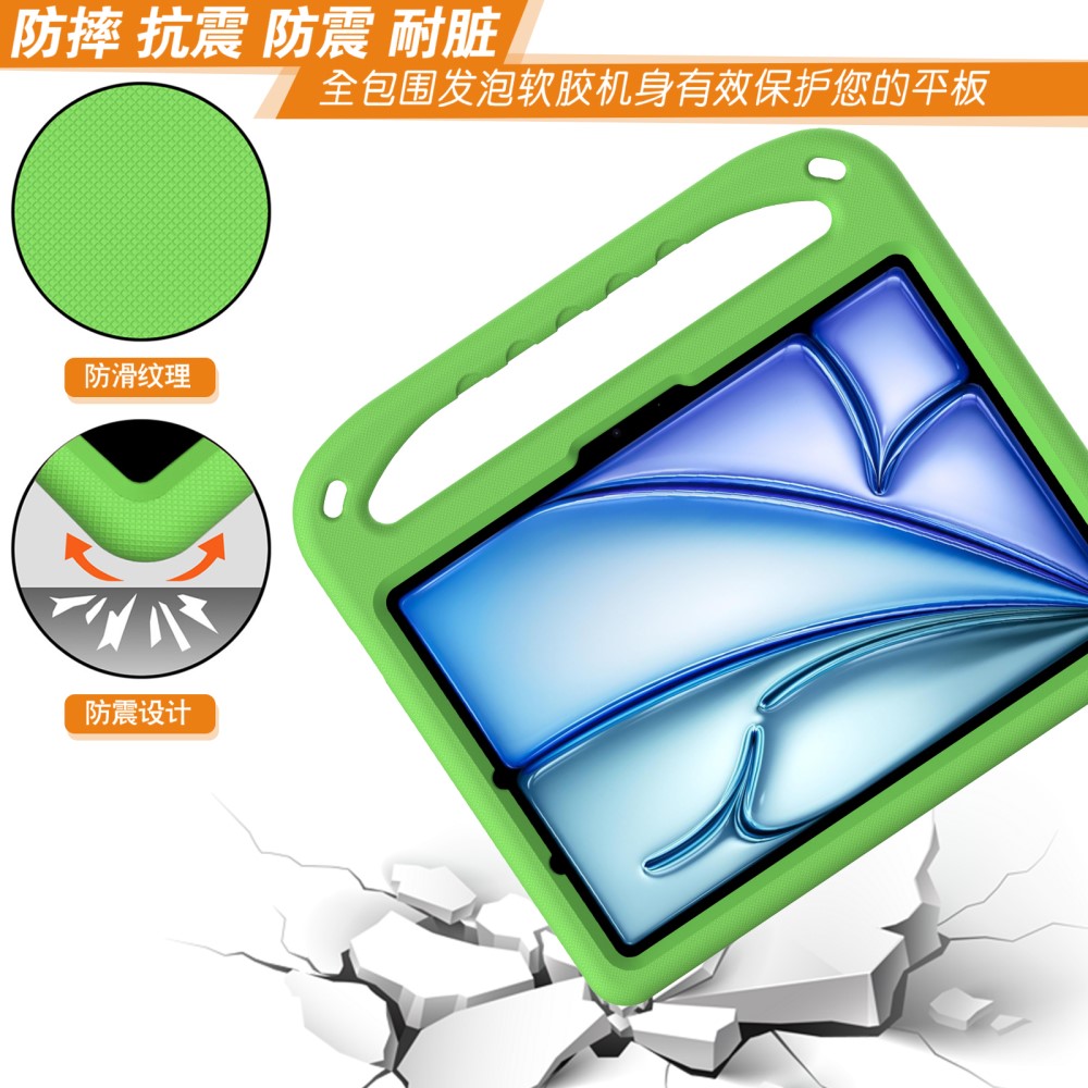  iPad Pro 11 2025/2024/Air 11 2026-2024 Skal EVA Kickstand Grön