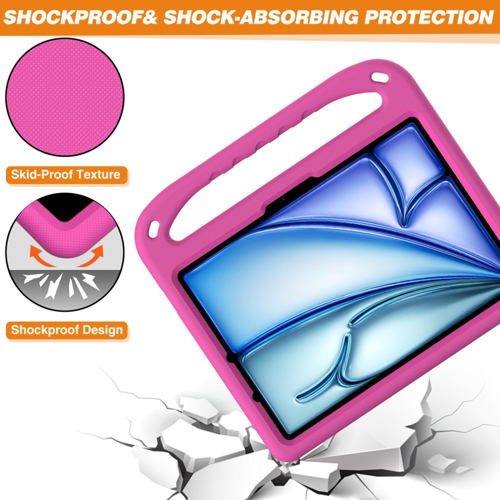  iPad Pro 11 2025/2024/Air 11 2026-2024 Skal EVA Kickstand Rosa