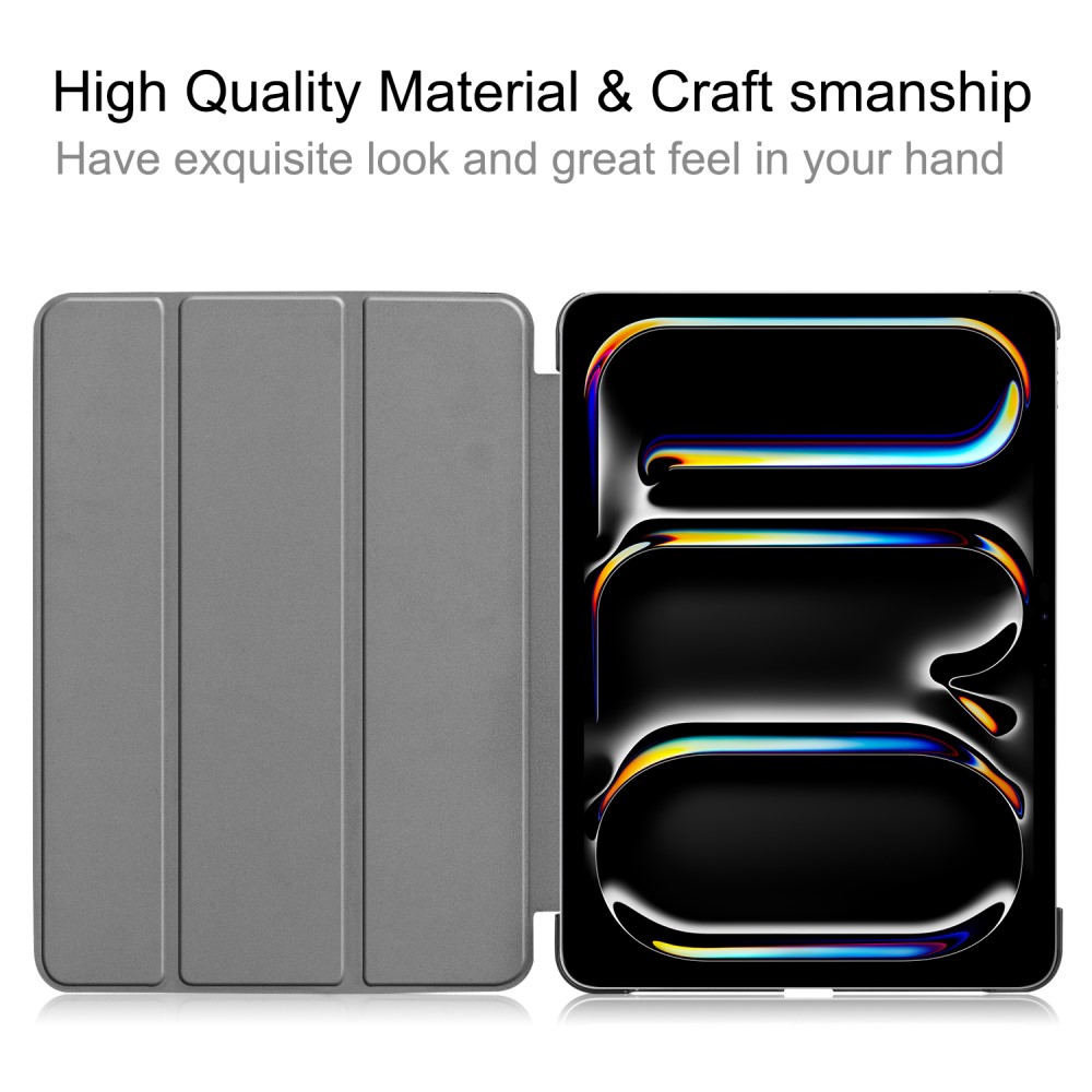  iPad Pro 11 2025/2024 Fodral Tri-Fold Mörk Blå