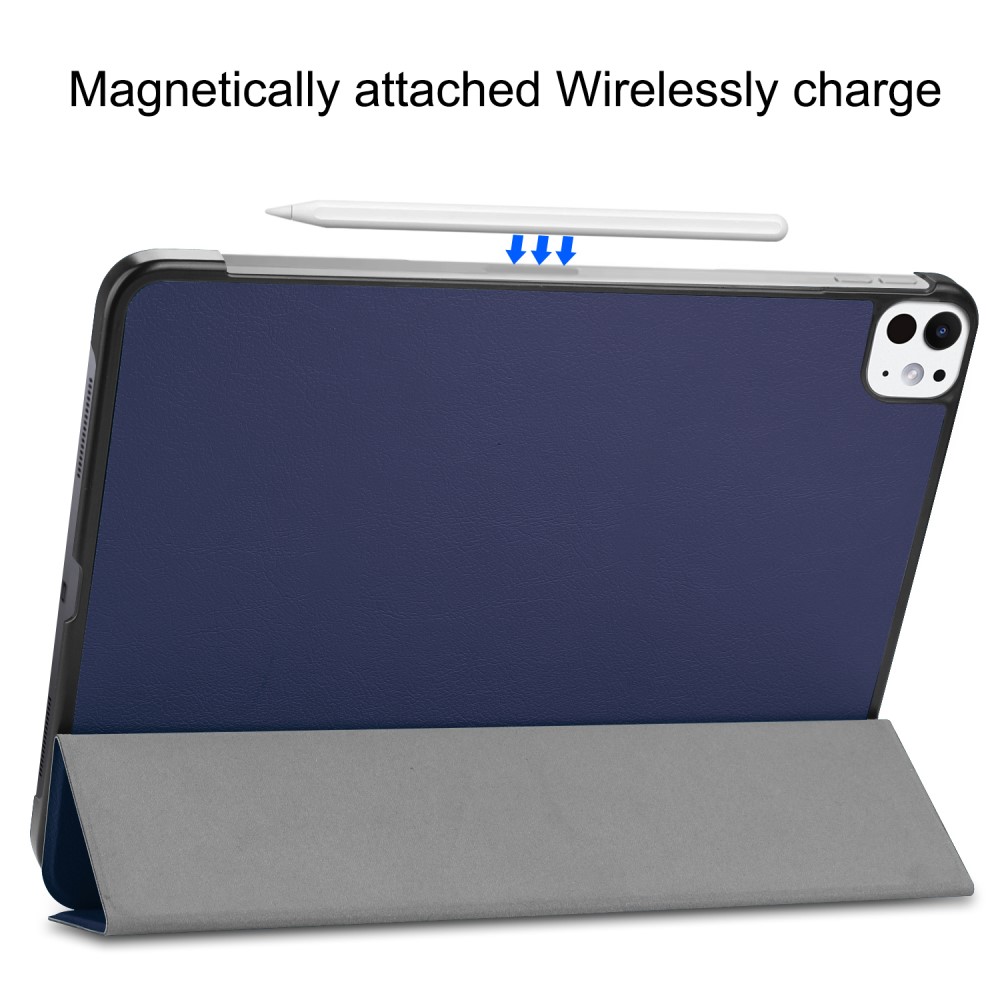  iPad Pro 11 2025/2024 Fodral Tri-Fold Mörk Blå