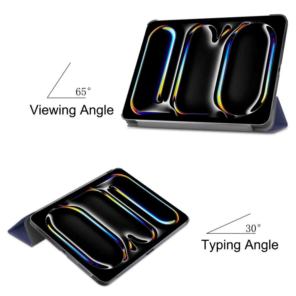  iPad Pro 11 2025/2024 Fodral Tri-Fold Mörk Blå