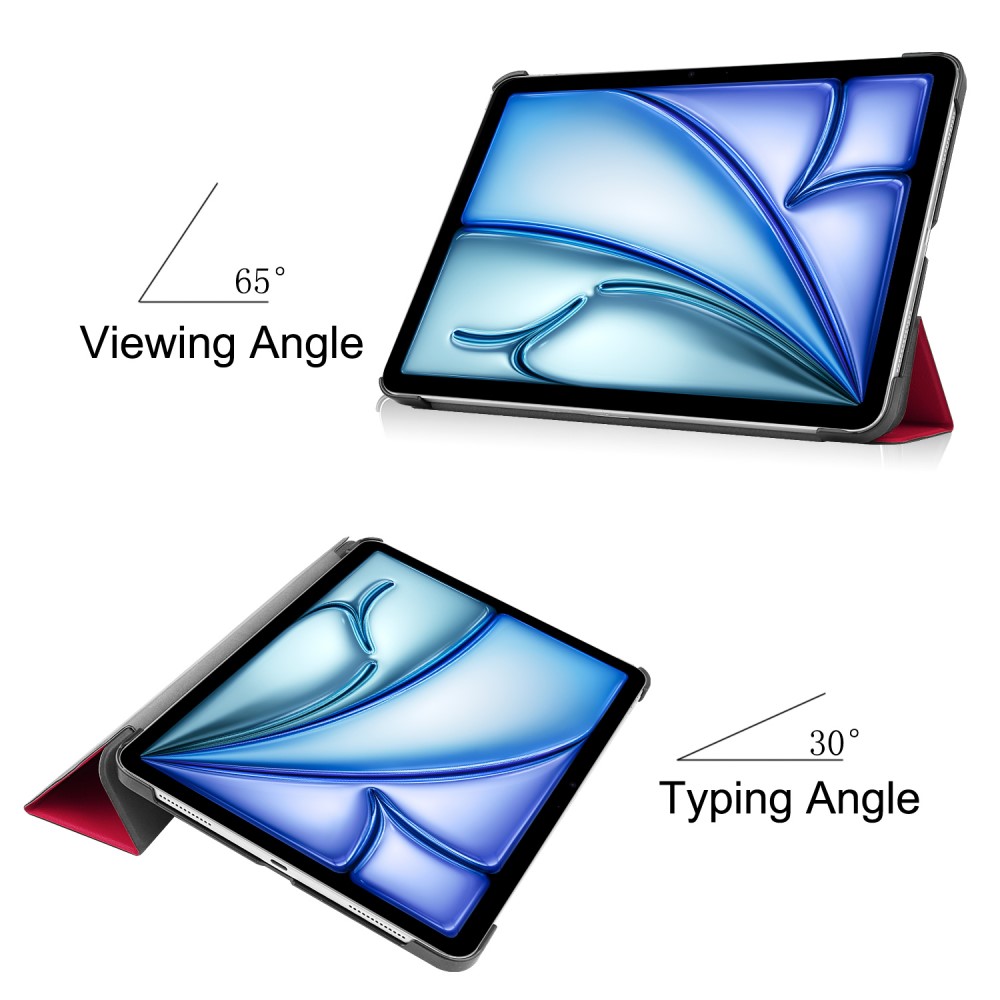  iPad Air 13 2026-2024 Fodral Tri-Fold Röd