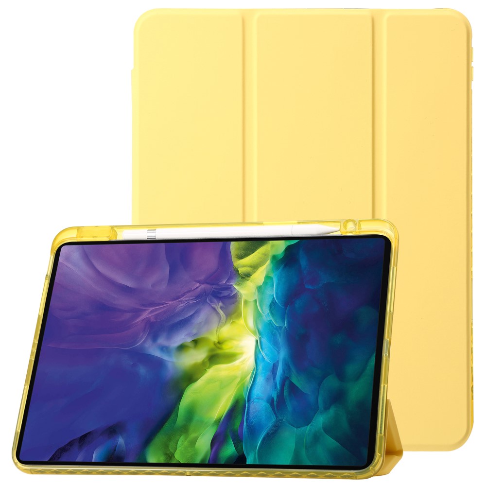  iPad Pro 11 2025/2024 Fodral Tri-Fold Pennhållare Hybrid Gul