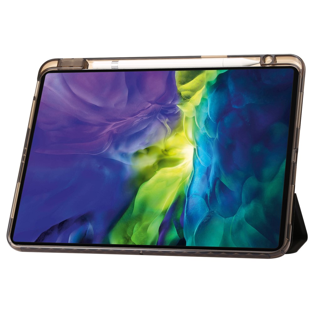  iPad Pro 11 2025/2024 Fodral Tri-Fold Pennhållare Hybrid Svart