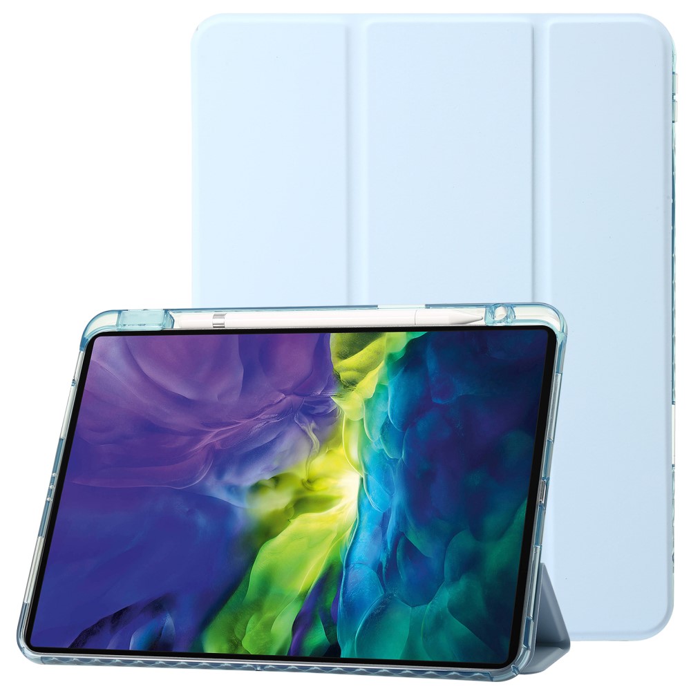  iPad Pro 11 2025/2024 Fodral Tri-Fold Pennhållare Hybrid Blå